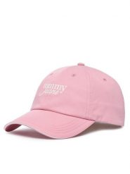 Tommy Jeans Czapka z daszkiem Script AW0AW18973 Różowy jasny. Czerwone czapki i kapelusze damskie Tommy Jeans, bez wzorów, z bawełny. Za 149.99 zł.