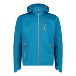 Kurtka przeciwdeszczowa z kapturem CMP. Niebieskie kurtki męskie CMP, bez wzorów, z kapturem. W wyprzedaży za 249.99 zł.