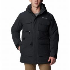 Kurtka Turystyczna Zimowa Męska Columbia LANDROAMER Parka. Czarne parki męskie Columbia, na zimę, m, bez wzorów, z puchu, sportowe, bez kaptura. W wyprzedaży za 1,082.00 zł.