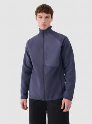4F Bluza rozpinana bez kaptura męska - szara XXL. Szare bluzy męskie 4f, m, bez wzorów, z bawełny, bez kaptura. W wyprzedaży za 129.99 zł.