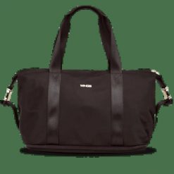 Duża torba damska ROSELLA z funkcją poszerzania BLACK. Czarne torby na laptopa damskie Wings, bez wzorów, z materiału. Za 169.90 zł.