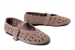 Filippo DP7875/26 BE, baleriny damskie. Brązowe baleriny damskie Filippo, na lato, bez wzorów, ze skóry, bez obcasa. Za 164.90 zł.