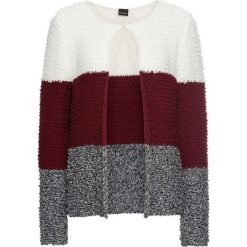 Kardigan bonprix ecru-bordowo-czarny melanż. Kardigany damskie marki bonprix. Za 59.99 zł.