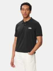 KARL LAGERFELD Polo 745780 563235 Granatowy Regular Fit. Niebieskie koszulki polo męskie KARL LAGERFELD, m, bez wzorów, z bawełny, bez ramiączek. Za 309.99 zł.