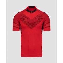 Koszulka biegowa męska X-Bionic Twyce Race Shirt SS Red. Czerwone buty sportowe męskie XBIONIC, bez zapięcia, rowerowe. W wyprzedaży za 300.00 zł.