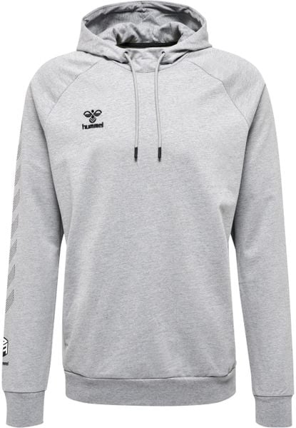 Bawełniana bluza z kapturem Hummel Move Grid. Szare bluzy męskie Hummel, xl, bez wzorów, z bawełny, z kapturem, na fitness i siłownię. Za 192.25 zł.
