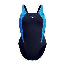 Damski kostium kąpielowy 1-częściowy Speedo Eco+ Hyperboom Splice Muscleb. Niebieskie kostiumy jednoczęściowe damskie Speedo, l, bez wzorów, sportowe, do pływania. Za 317.15 zł.