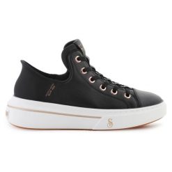 Buty Skechers Slip-Ins: Snoop One - Og Leather W 186001-BLK czarne. Czarne obuwie sportowe damskie bez wzorów. Za 681.40 zł.