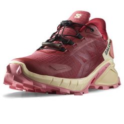 Buty do biegania damskie Salomon Supercross 4 Gtx. Czerwone obuwie sportowe damskie Salomon, bez wzorów, z materiału, do biegania. Za 666.00 zł.