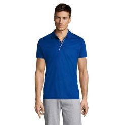 Męska Sportowa Koszulka Polo Performer. Czarne koszulki polo męskie SOL'S, m, bez wzorów, z materiału, sportowe, bez ramiączek. Za 84.99 zł.