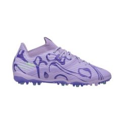 Buty piłkarskie damskie Kipsta Viralto III MG/AG. Fioletowe obuwie sportowe damskie KIPSTA, bez wzorów, z dzianiny, do piłki nożnej. Za 199.99 zł.