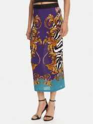 Versace Jeans Couture Spódnica ołówkowa 78HAE8P6 Fioletowy Slim Fit. Fioletowe spódnice damskie Versace Jeans Couture, bez wzorów, z jeansu, ołówkowe. Za 939.99 zł.