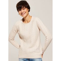 Sweter z warkoczami - Różowy. Czerwone swetry damskie House. Za 89.99 zł.
