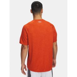 Koszulka T-Shirt Męski Treningowy Under Armour Szybkoschnący UA Tech. Brązowe t-shirty męskie Under Armour, m, bez wzorów, sportowe, bez kołnierzyka. W wyprzedaży za 95.37 zł.