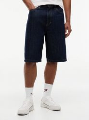 Tommy Jeans szorty dżinsowe z domieszką lnu Mężczyźni Bawełna niebieski, 32. Niebieskie szorty męskie Tommy Jeans, m, bez wzorów, z bawełny. Za 249.95 zł.