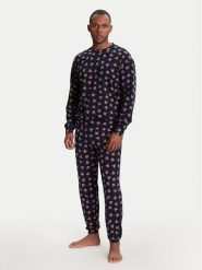 United Colors Of Benetton Piżama 38DK4P02L Granatowy Regular Fit. Niebieskie piżamy męskie United Colors Of Benetton, l, bez wzorów, z bawełny, bez ramiączek. Za 249.99 zł.
