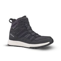 Buty turystyczne męskie Quechua NH500 Mid wodoodporne. Czarne trekkingi męskie QUECHUA, na zimę, trekkingowe. Za 229.99 zł.