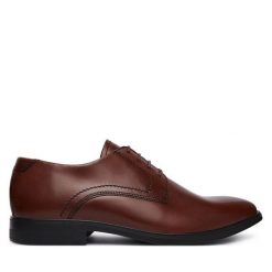 Półbuty ECCO. Brązowe eleganckie półbuty ecco, wizytowe, bez zapięcia. Za 579.99 zł.