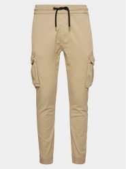 Alpha Industries Joggery Twill 116202 Beżowy Slim Taper Fit. Brązowe spodnie materiałowe męskie Alpha Industries, m, bez wzorów, z bawełny. Za 229.99 zł.