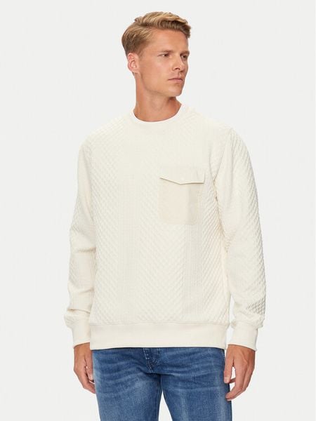 Brave Soul Bluza MSS-586KALK Écru Regular Fit. Bluzy męskie Brave Soul, m, bez wzorów, z syntetyku, bez kaptura. Za 129.99 zł.