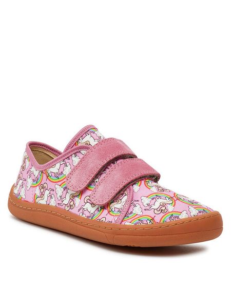 Froddo Sneakersy Barefoot Canvas G1700379-4 D Kolorowy. Brązowe buty sportowe dziewczęce Froddo, bez wzorów, z materiału, bez zapięcia. Za 139.99 zł.