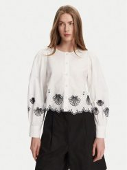 French Connection Koszula 72YNH Biały Regular Fit. Białe bluzki damskie French Connection, xl, bez wzorów, z bawełny, bez kołnierzyka, bez ramiączek. Za 219.99 zł.