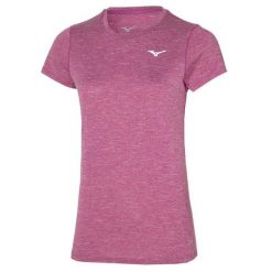 Koszulka do biegania damska Mizuno Core Graphic Tee. Czerwone koszulki sportowe damskie Mizuno, s, bez wzorów, z materiału, bez kołnierzyka, bez ramiączek, do biegania. Za 67.99 zł.