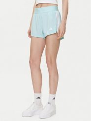 Adidas Szorty sportowe Hyperglam Woven JP4774 Turkusowy Regular Fit. Niebieskie szorty sportowe damskie Adidas, s, bez wzorów, z syntetyku, sportowe, na fitness i siłownię. Za 89.99 zł.