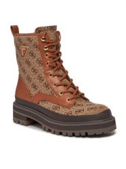 Guess Trapery FL7BDA FAL10 Brązowy. Brązowe kozaki damskie Guess, ze skóry. Za 729.99 zł.