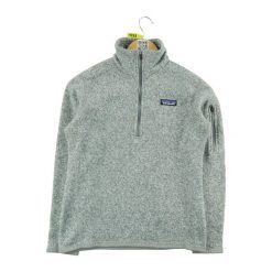 Second life - Lepszy Sweter Damski z Polarowym Golfem - Stan dobry. Szare swetry damskie Patagonia, bez wzorów, z polaru, sportowe, bez kołnierzyka, bez ramiączek, bez kaptura. Za 169.16 zł.