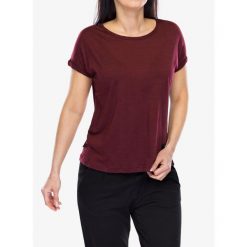 Koszulka merino damska Sensor Merino Air Traveller Tee SS. Czarne koszulki sportowe damskie Sensor, bez wzorów, bez kołnierzyka, bez ramiączek. Za 245.99 zł.