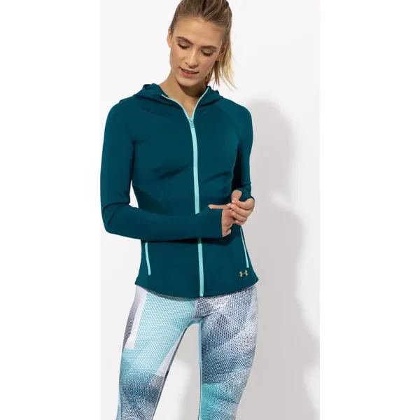 Under Armour Kurtka Breathelux Full Zip , zielony, rozmiar XS. Zielone kurtki damskie Under Armour, xs, bez wzorów, z materiału, bez kaptura. W wyprzedaży za 229.99 zł.