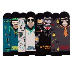 Zestaw 4 par skarpetek bawełnianych Arty Socks Małpki w pudełku prezentowym. Skarpety damskie OEM, bez wzorów, z bawełny. Za 156.89 zł.