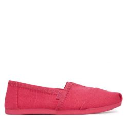 Półbuty Toms. Czerwone półbuty damskie Toms, bez wzorów, bez obcasa, na płaskiej podeszwie, bez zapięcia. Za 279.99 zł.
