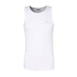Tank top Kappa Carsenac. Białe t-shirty męskie Kappa, na lato, m, bez wzorów, z bawełny, bez kołnierzyka. Za 112.50 zł.