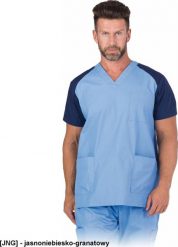 R.E.I.S. TUTTI-J - męska bluza ochronna z krótkim rękawem, 3 kieszenie, dekolt w szpic XL. Brązowe bluzy męskie R.E.I.S., m, bez wzorów, bez kaptura. Za 59.24 zł.