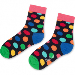 Skarpety Wysokie Unisex HAPPY SOCKS - BDO01-6001 Czarny Kolorowy. Czarne skarpety męskie Happy Socks, w kolorowe wzory, z bawełny. Za 34.90 zł.