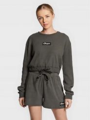 BLUZA DAMSKA ELLESSE SPORTOWA KRÓTKA WIĄZANA LUSSO CROP KOLOR SZARY. Szare bluzy damskie Ellesse, l, bez wzorów, z bawełny, bez kaptura, do biegania. Za 115.99 zł.