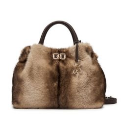 Torebka Guess. Brązowe torebki do ręki damskie Guess, z aplikacjami, klasyczne, bez dodatków. Za 679.99 zł.