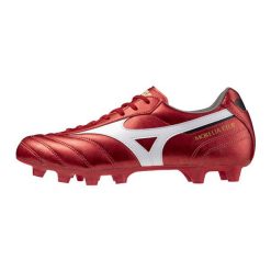 Buty piłkarskie Mizuno Morelia II FG. Białe buty sportowe męskie Mizuno, bez zapięcia, do piłki nożnej. Za 249.99 zł.