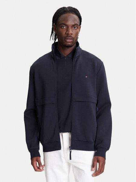 Tommy Hilfiger Bluza Permormance MW0MW41227 Granatowy Regular Fit. Niebieskie bluzy męskie Tommy Hilfiger, l, bez wzorów, z bawełny, bez kaptura. Za 719.99 zł.