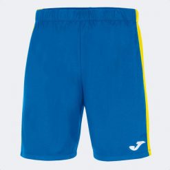 Spodenki do piłki nożnej męskie Joma Maxi. Niebieskie szorty męskie Joma, m, bez wzorów, z materiału. Za 55.65 zł.