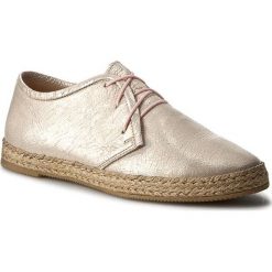 Espadryle OLEKSY - 460/752 Beżowy Srebrny. Brązowe espadryle damskie Oleksy, ze skóry. W wyprzedaży za 199.00 zł.