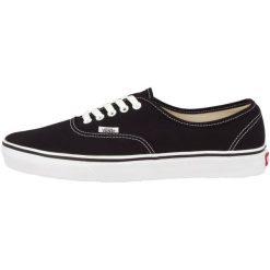 Buty Vans Authentic czarne unisex. Czarne trampki i tenisówki damskie Vans, bez wzorów, z zamszu, bez zapięcia. Za 339.68 zł.