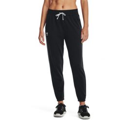 Spodnie Under Armour Rival Terry, Kobiety. Białe spodnie dresowe damskie Under Armour, bez wzorów, z dresówki. W wyprzedaży za 195.65 zł.