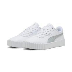 Damskie sneakersy Carina 3.0 Aqua Metallics PUMA White Silver Metallic. Białe obuwie sportowe damskie Puma, bez wzorów, tenisowe. W wyprzedaży za 239.00 zł.