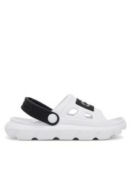 Calvin Klein Jeans Sandały V1X2-83025-0083X S Biały. Białe sandały chłopięce Calvin Klein Jeans, z jeansu, bez zapięcia. Za 129.99 zł.