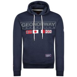 Bluza Geographical Norway GREAT NAVY DB MEN 317 granatowy męska. Niebieskie bluzy sportowe męskie Geographical Norway, m, bez wzorów, bez kaptura. Za 139.00 zł.