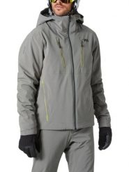 Kurtka Narciarska Męska Helly Hansen Alpha 4.0. Szare kurtki snowboardowe męskie Helly Hansen, m, bez wzorów, z materiału, długie, bez kaptura, narciarskie, primaloft. Za 1,599.20 zł.