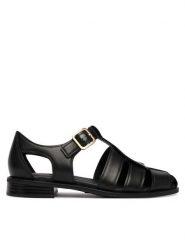 Clarks Sandały Hana Sun 26181215 Czarny. Czarne sandały damskie Clarks, bez wzorów, ze skóry, bez obcasa, na płaskiej podeszwie, bez zapięcia. Za 429.99 zł.